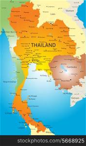 Vector color map of Thailand