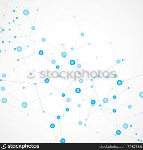 Vector color network connection and DNA atom.. Vector color network connection and DNA atom