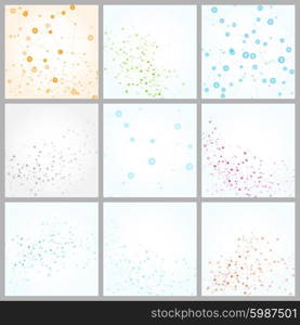 Vector color network connection and DNA atom.. Vector color network connection and DNA atom