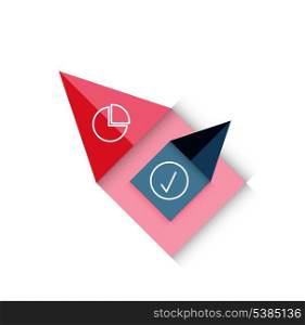 Vector color paper arrow design template for business background | numbered banners | business lines | graphic website layout vector