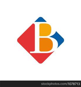 Vector color sign initial letter B