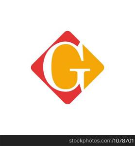 Vector color sign initial letter G