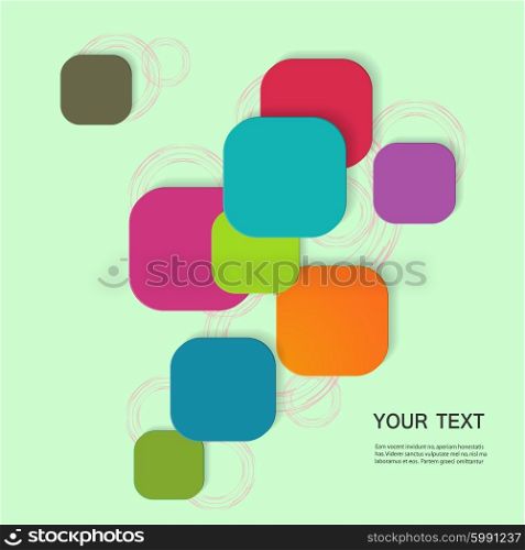 Vector color square connection eps.. Vector color square connection eps