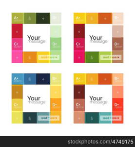 Vector color stripes infographics templates with sample option text, isolated on white. Geometric business abstract line background for workflow layout, diagram, number options or web design