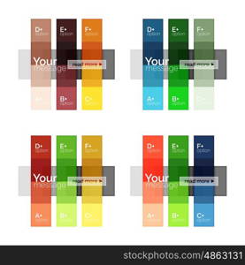 Vector color stripes infographics templates with sample option text, isolated on white. Geometric business abstract line background for workflow layout, diagram, number options or web design