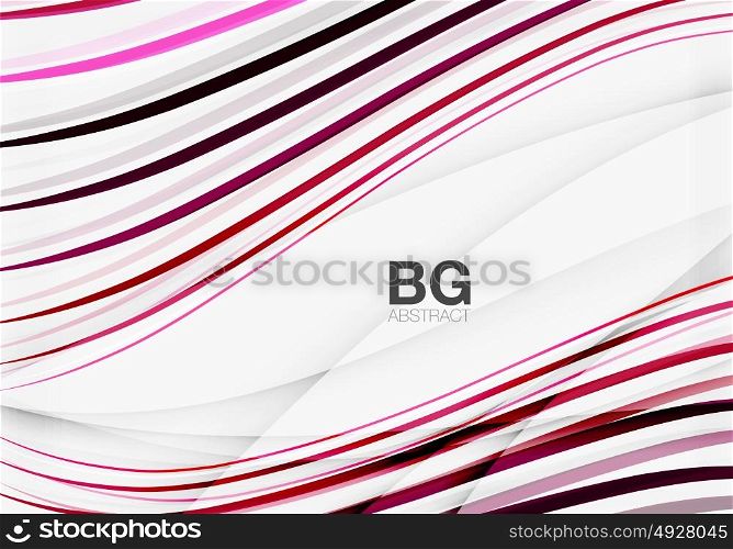 Vector color stripes, wave lines modern geometric background. Vector color stripes, wave lines modern geometric background. Vector template background for workflow layout, diagram, number options or web design