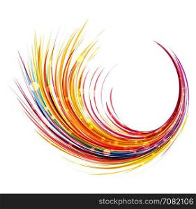 Vector Color waves. Vector illustration of abstract artistic colorful wave ring