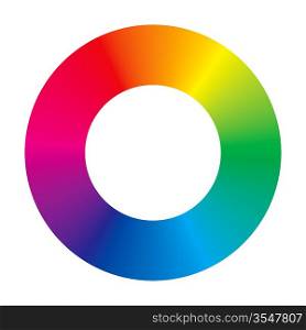 vector color wheel on white background