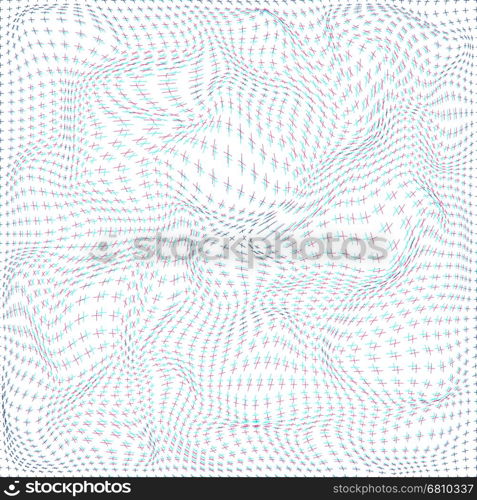 vector colored glitch warped parametric particles surface waves white background decoration backdrop&#xA;