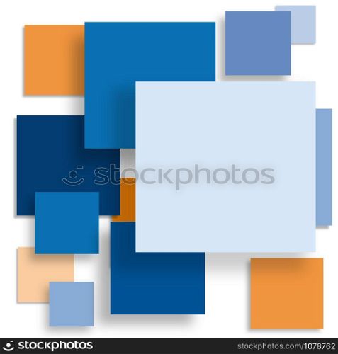 Vector colored paper on white background
