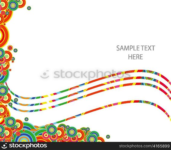 vector colorful abstract background with circles