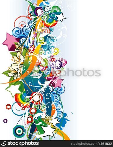 vector colorful abstract background with stars
