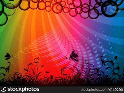 vector colorful abstract floral background