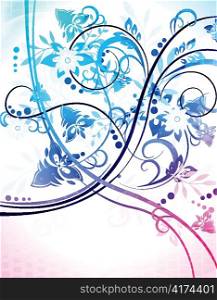 vector colorful abstract floral background