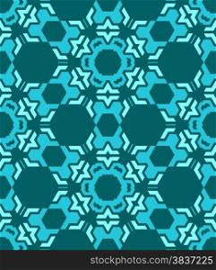 vector colorful abstract geometric kaleidoscopic blue seamless pattern&#xA;