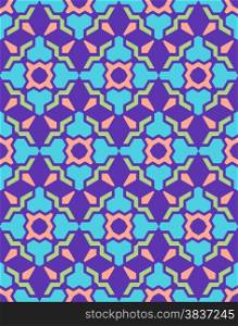 vector colorful abstract geometric kaleidoscopic blue violet green pink seamless pattern&#xA;
