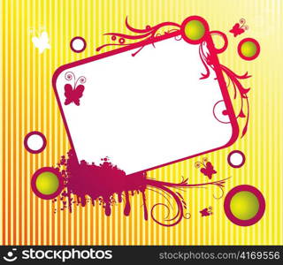 vector colorful abstract illustration with butterflies