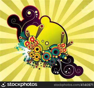 vector colorful abstract illustration with circles