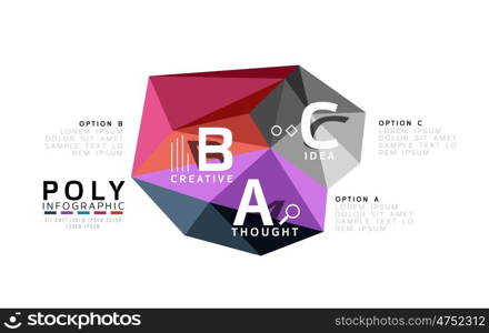 Vector colorful abstract low poly infographic background. Vector colorful abstract low poly infographic vector background