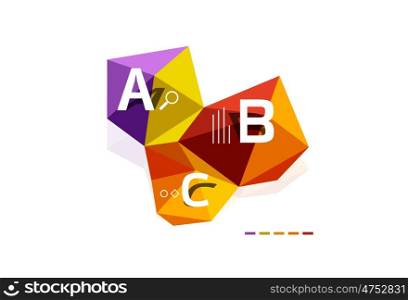 Vector colorful abstract low poly infographic background. Vector colorful abstract low poly infographic vector background