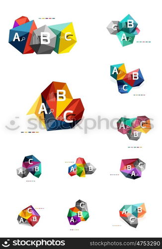 Vector colorful abstract low poly infographic background. Vector colorful abstract low poly infographic vector background