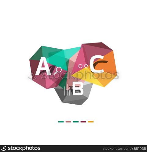 Vector colorful abstract low poly infographic background. Vector colorful abstract low poly infographic vector background