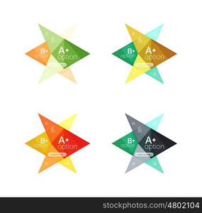 Vector colorful arrow option infographics templates set for workflow layout, diagram, number options or web design