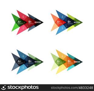 Vector colorful arrow option infographics templates set for workflow layout, diagram, number options or web design