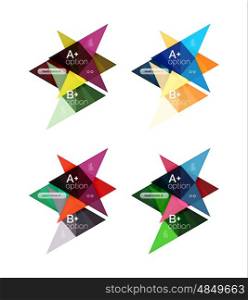 Vector colorful arrow option infographics templates set for workflow layout, diagram, number options or web design