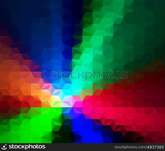 vector colorful background. vector composition with grid, tiles, 3d effect