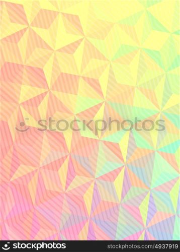 vector colorful background. Vector three dimensional special effect. Optical illusion of 3d. Pattern with polygonal tiles. Abstract vector 3d effect. Illusion of gradient effect. EPS10. Low poly pattern. Geometric background