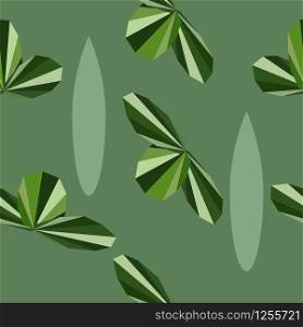 Vector Colorful Branches Seamless Pattern Background With abstract plants with fun leaves and branches forming a floral texture.. orange with green foliage color background seamless pattern