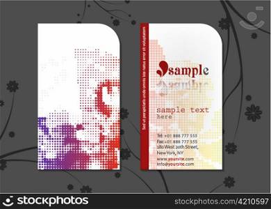 vector colorful business card