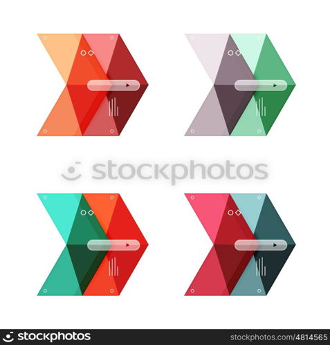 Vector colorful business infographic template or web banner layout. Vector colorful business infographic template or web banner layout. Arrow shape