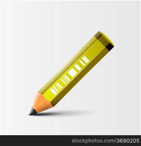 Vector colorful detailed pencil icon