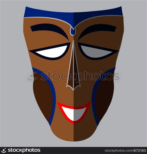 Vector colorful ethnic African mask