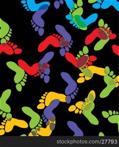 vector colorful feet background