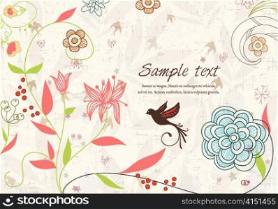 vector colorful floral background