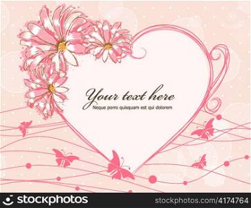 vector colorful floral frame