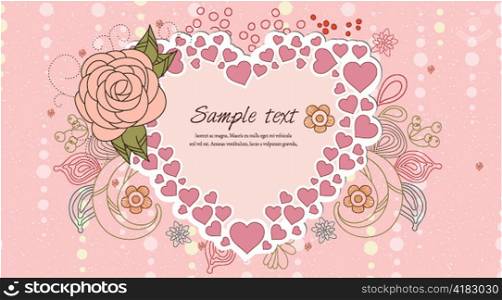 vector colorful floral frame