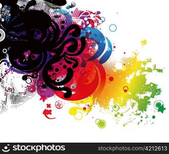 vector colorful grunge abstract background