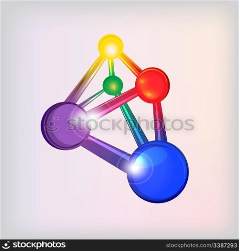 vector colorful molecular structure, eps10