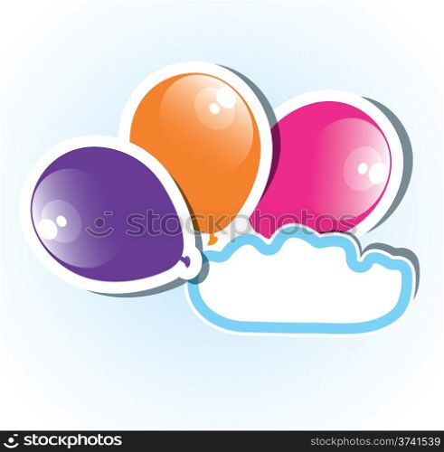 vector colorful paper balloons with copyspace