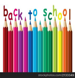 vector colorful pencils. back to school