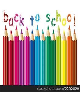 vector colorful pencils background. back to school concept