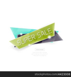 Vector colorful sale banner. Vector colorful sale banner for promotion or ad. Geometric style vector illustration