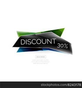 Vector colorful sale banner. Vector colorful sale banner for promotion or ad. Geometric style vector illustration