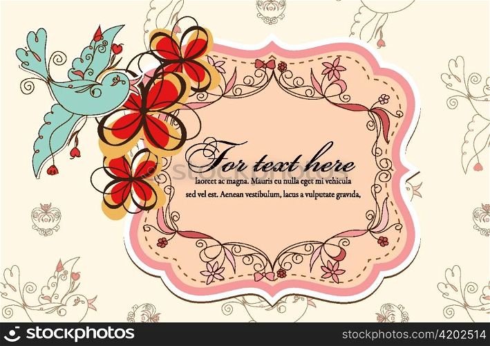 vector colorful spring frame