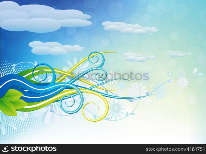 vector colorful swirls background