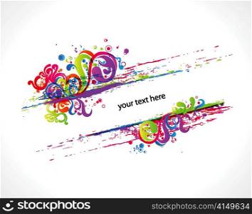 vector colorful swirls frame
